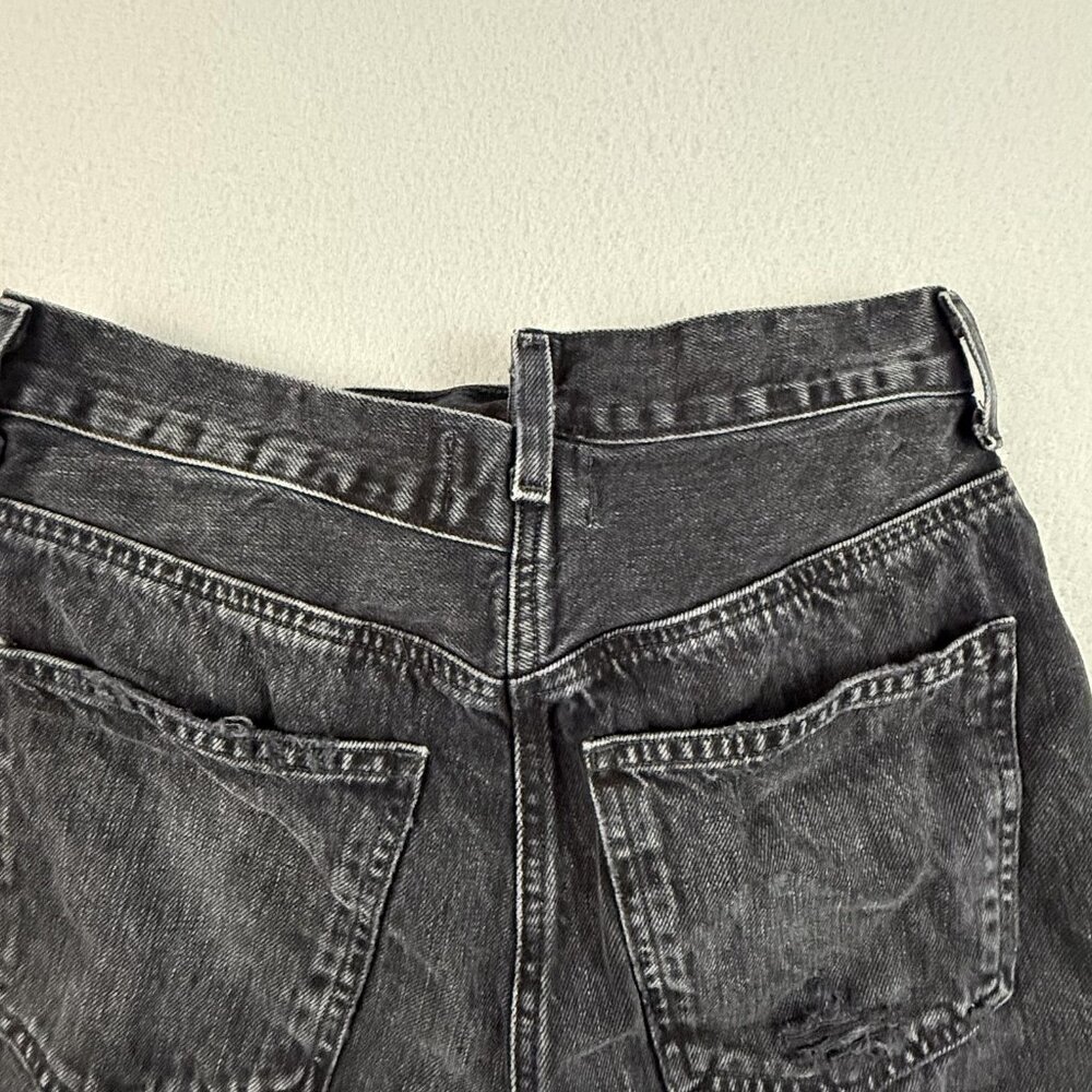 AGOLDE Shorts Women's 26‎ Black Criss Cross Button Fly Hitchhike Denim Organic - Picture 16 of 16